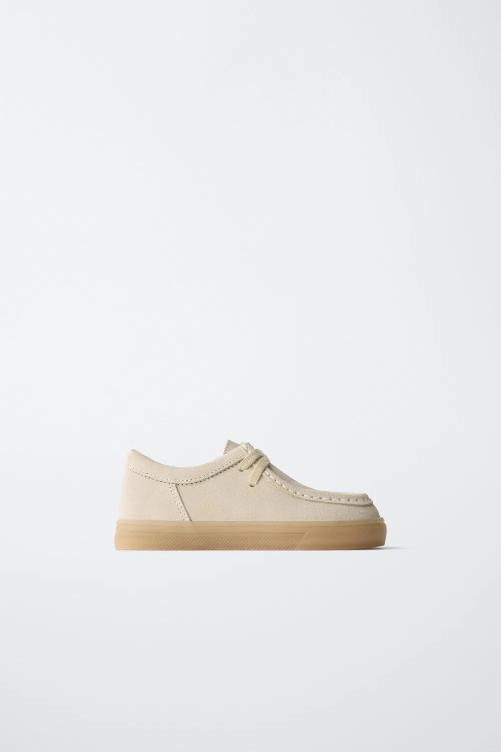 Кожаные мокасины с мыском ZARA, Ecru White