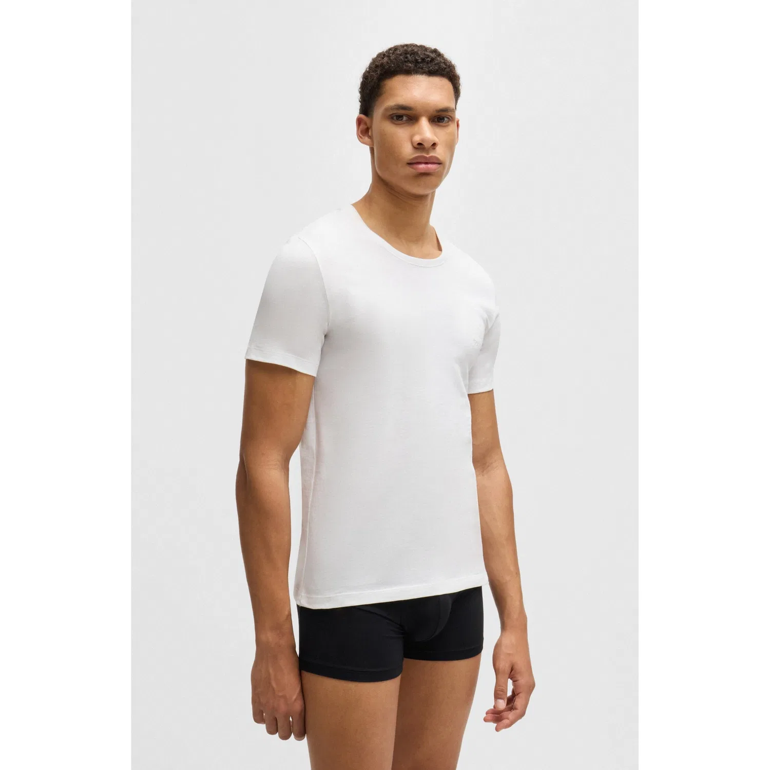 Мужские футболки с круглым вырезом BOSS, Assorted Pre-Pack/Gray Melange/Black — фото 2