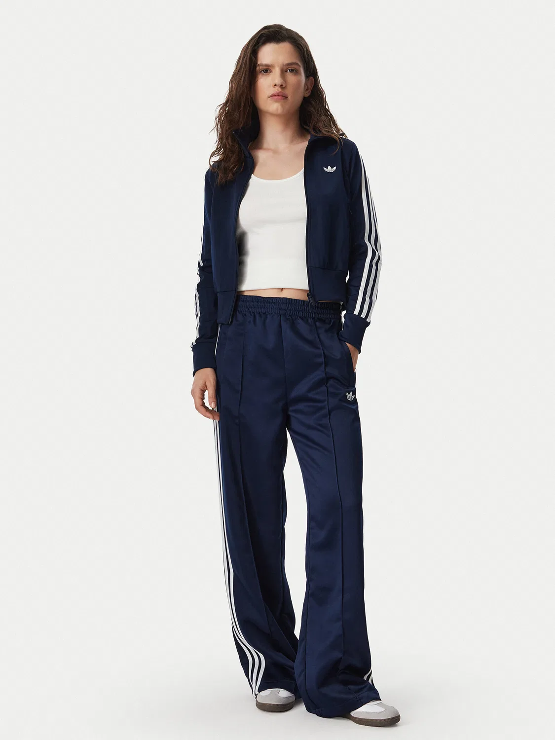 Женская толстовка стандартного кроя Firebird Classic Track Jacket Adidas, темно-синий — фото 2