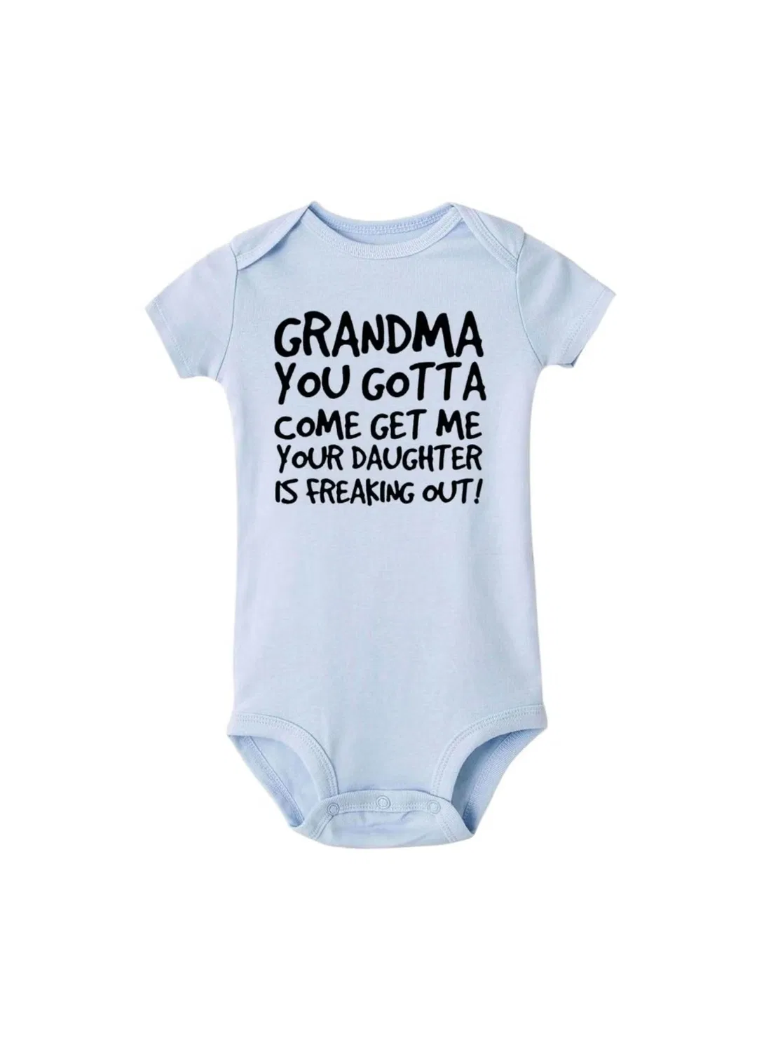 Боди-комбинезон с принтом Grandma you come get me Matching Family Outfits, синий