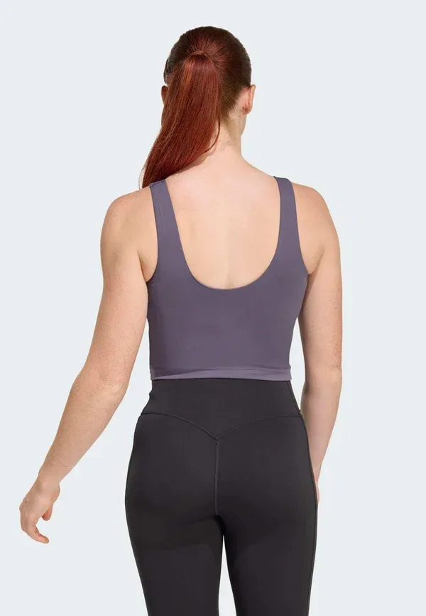 Легкая поддерживающая майка studio all me с 3 полосками Adidas Performance — фото 2