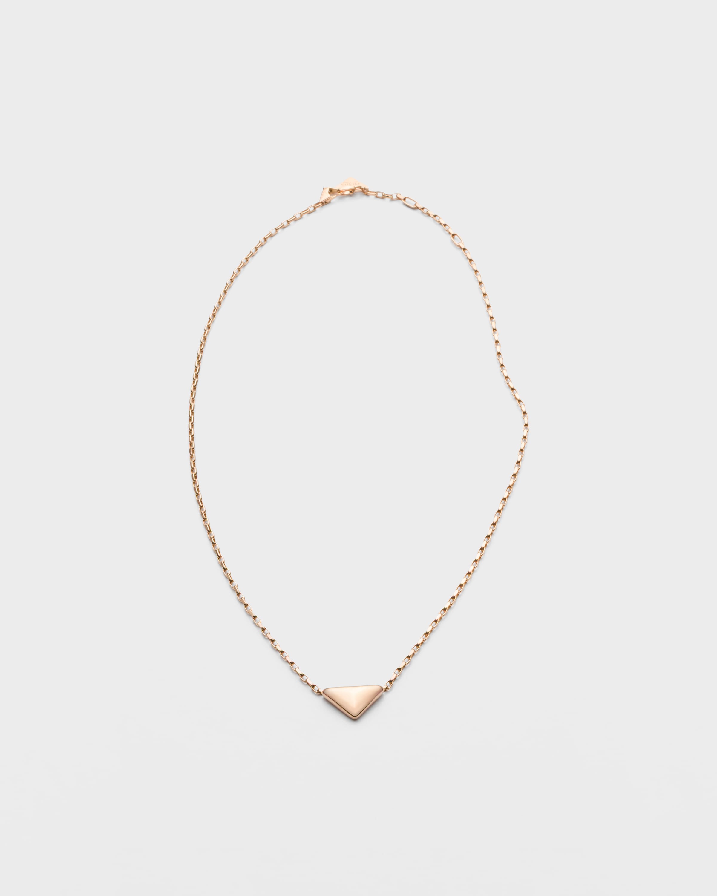 

Prada Ожерелье Eternal Gold из розового золота с подвеской в виде нано-треугольника