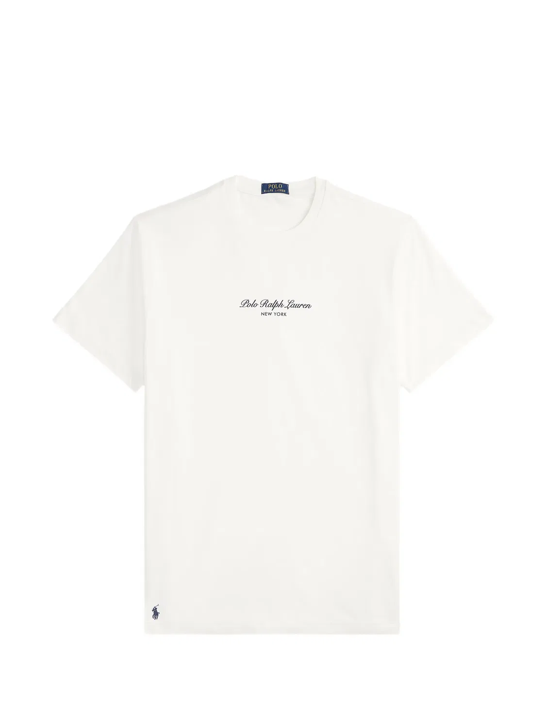 Белая хлопковая футболка с логотипом Polo Ralph Lauren, белый