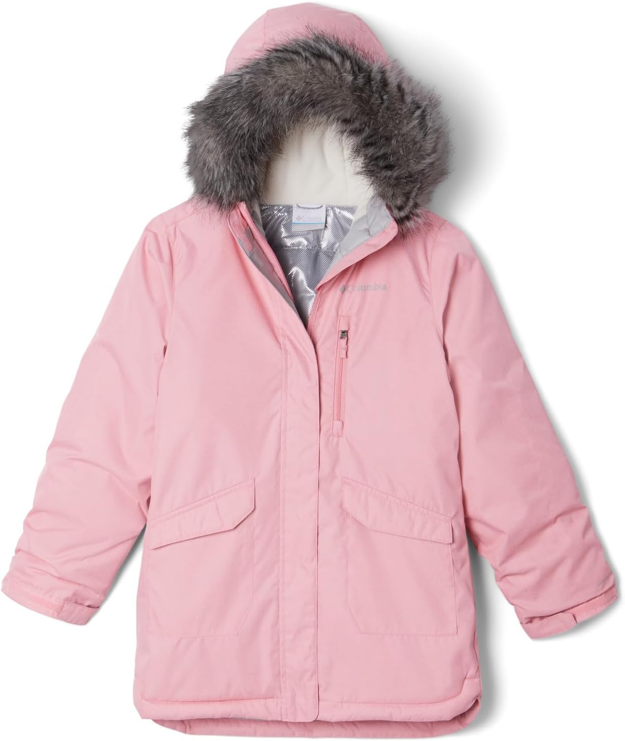 

Columbia girls Suttle Mountain длинная утепленная куртка, Pink Orchid