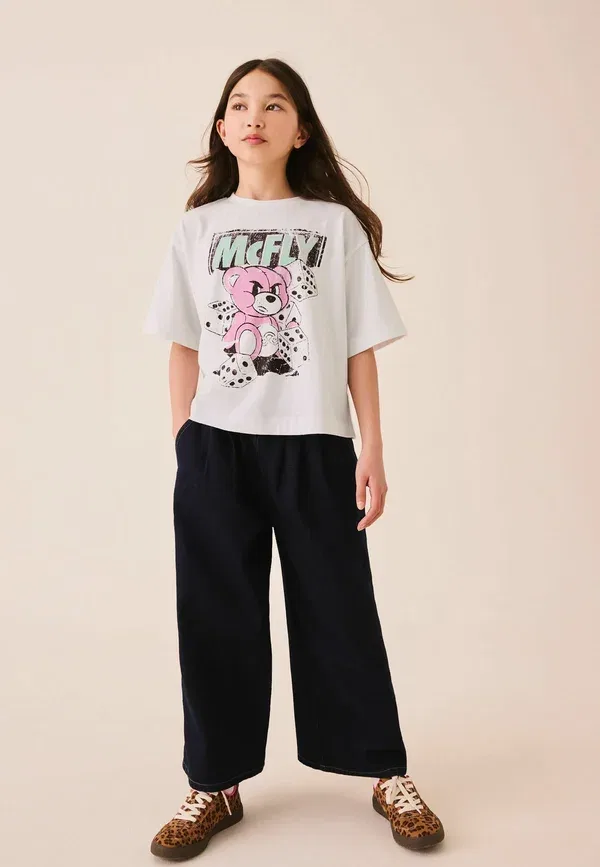 Футболка хлопковая Regular fit - mcfly oversized boxy graphic t-shirt, Next, белый