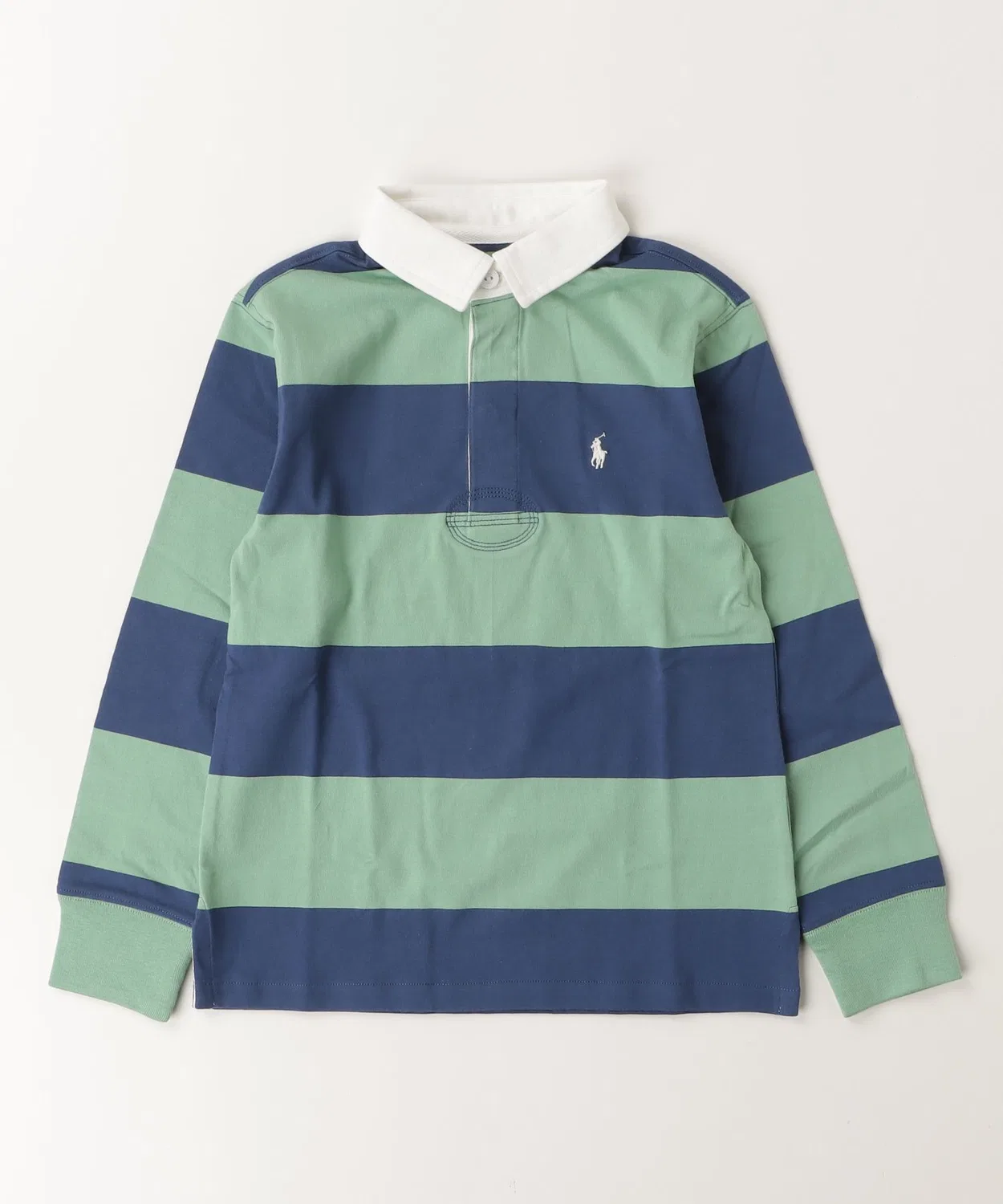 Детская рубашка-поло с длинным рукавом модели Iconic Rugby Shirt POLO RALPH LAUREN CHILDRENSWEAR, Multi — фото 3