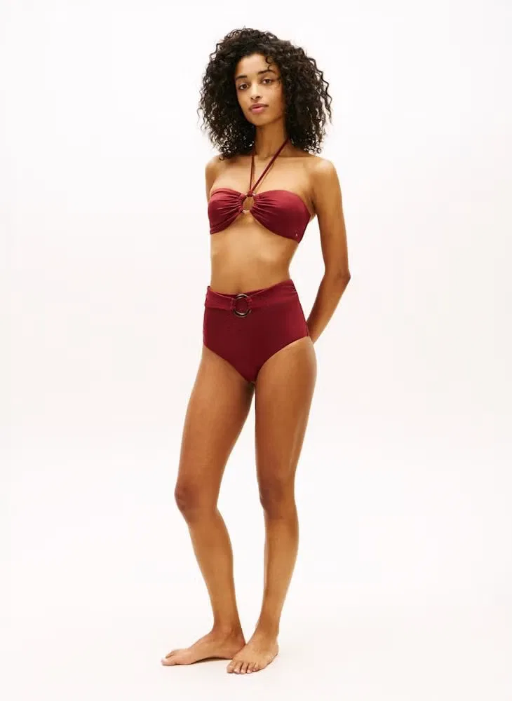 Топ бандо бикини с кольцом на завязках Tommy Hilfiger, красный — фото 4