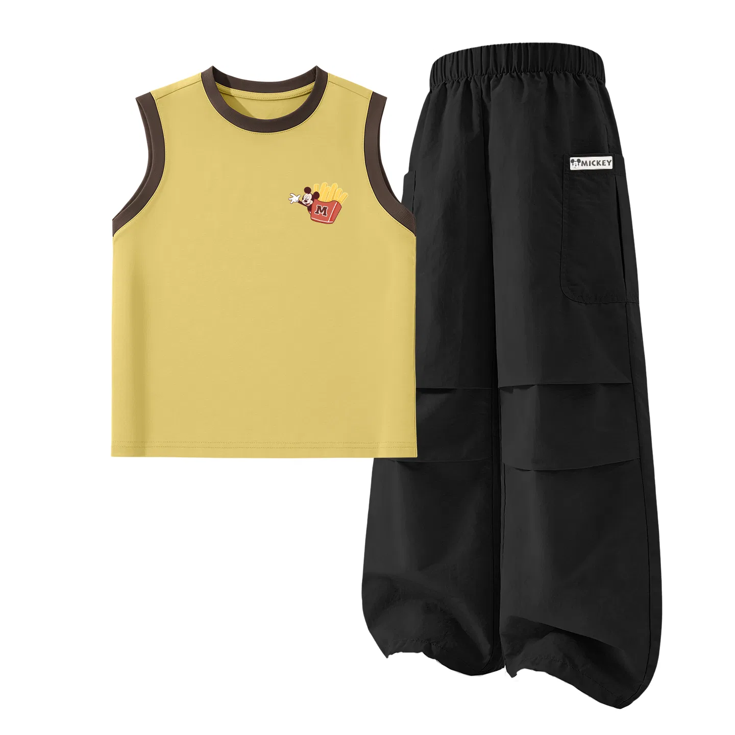 Костюм повседневный с круглым вырезом, дышащий, Disney, Brown Yellow+Black