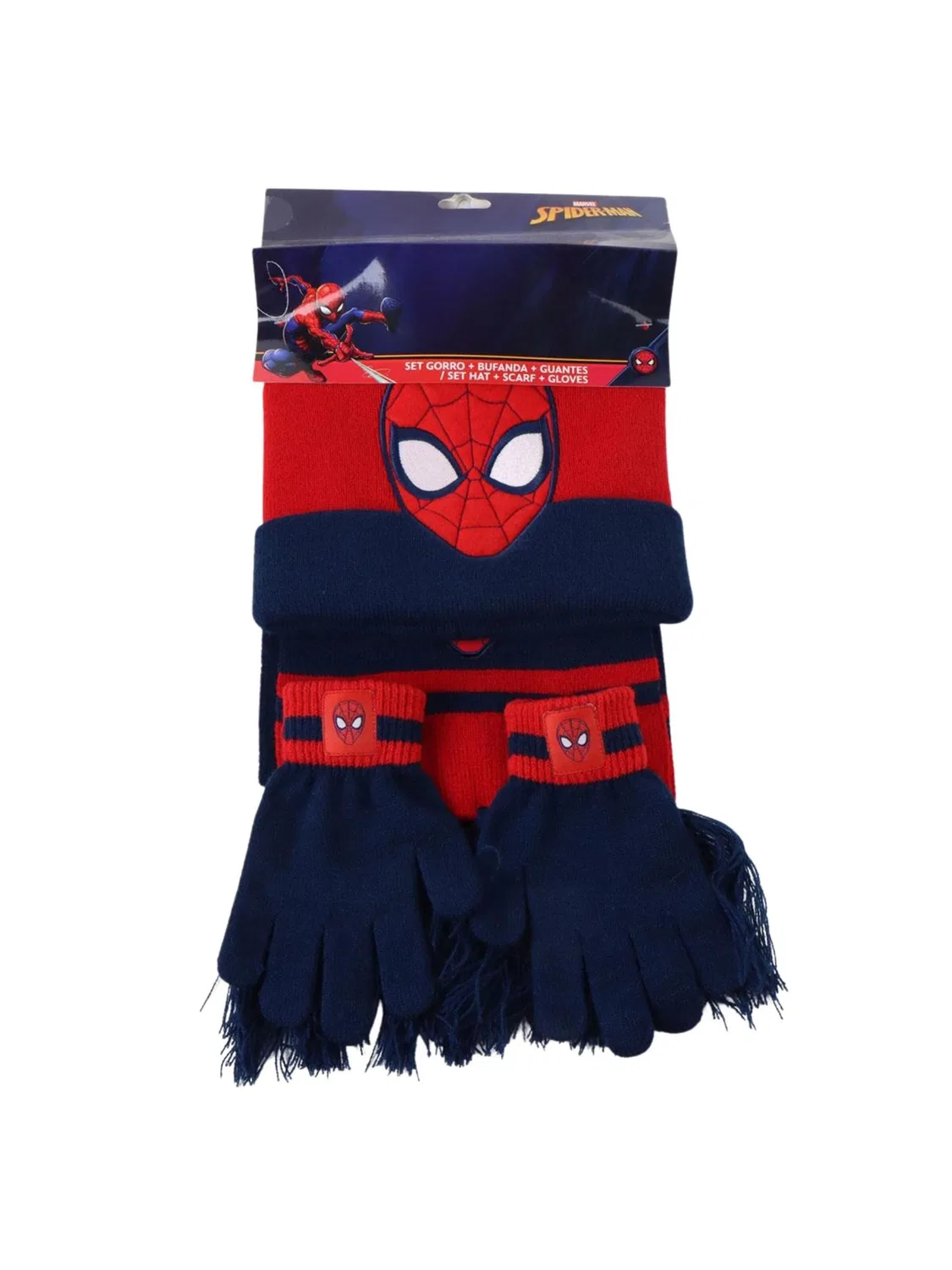 Комплект Disney 3-teiliges Spider-Man Schal-Set красного цвета — фото 4