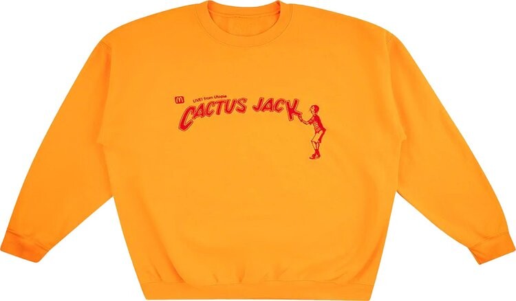 

Толстовка Cactus Jack by Travis Scott x McDonald's Spelling Crewneck 'Gold', желтый