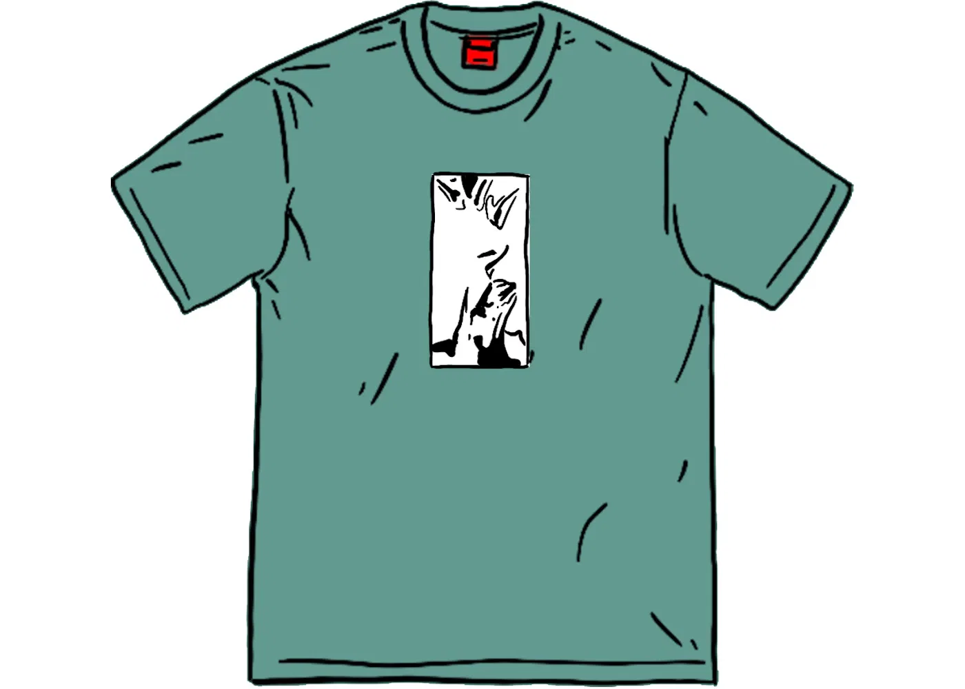 Мужская футболка с принтом Supreme My Bloody Valentine Glider Tee, Dusty Teal