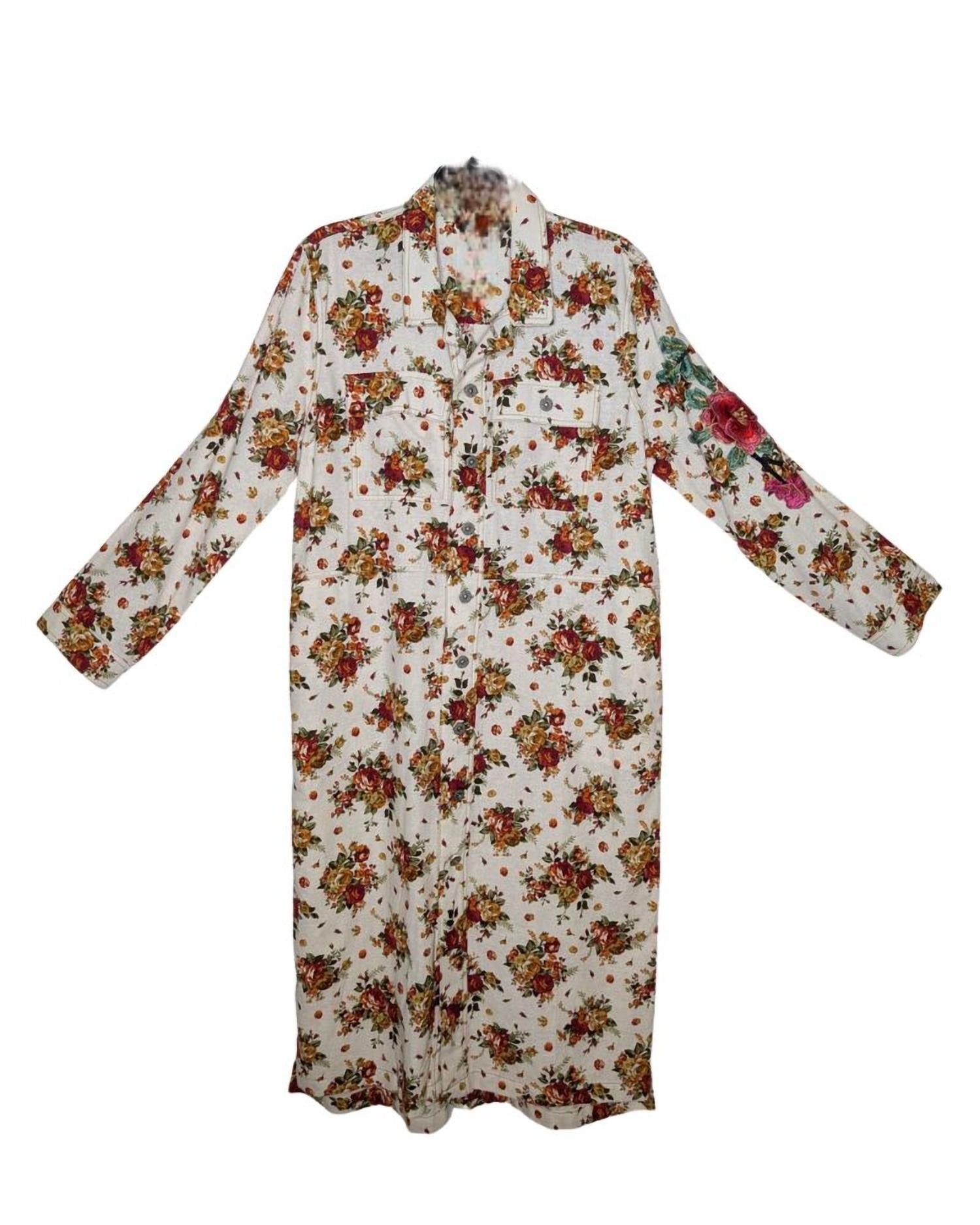 

Женское цветочное миди-платье в белом цветочном принте Aratta