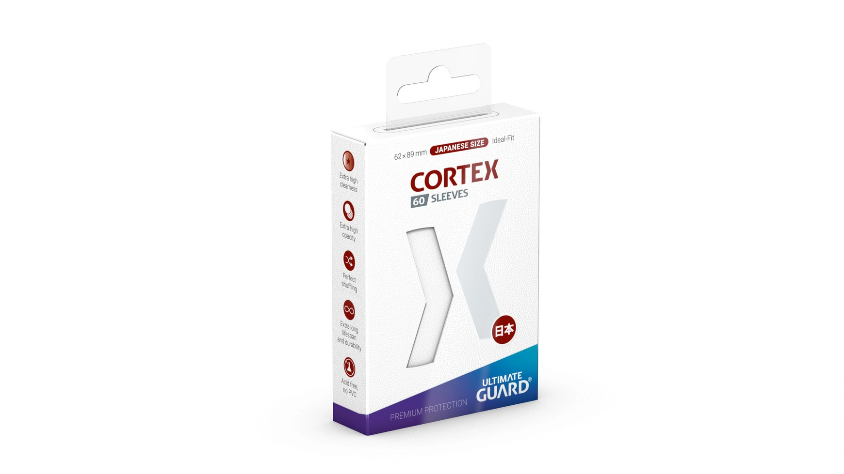 

Рукава Ultimate Guard Cortex, японский размер, белые (60)