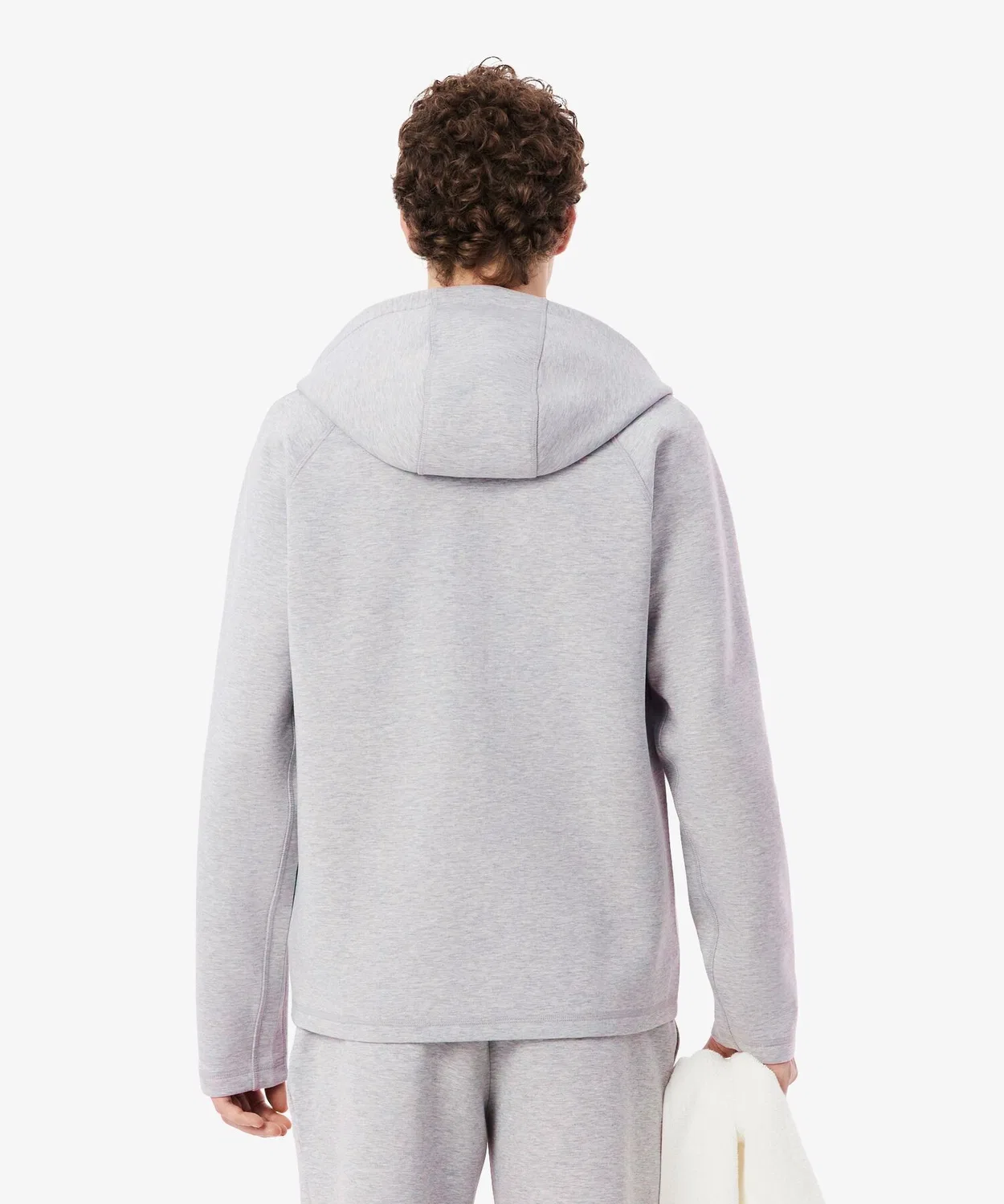 Худи Lacoste с молнией, из смесового хлопка, черная — фото 4