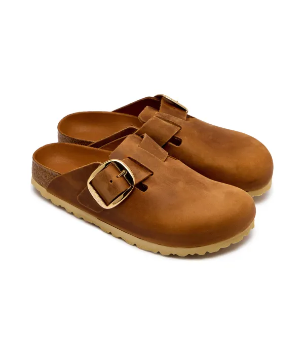 Бостонские мюли, кожаные сандалии Narrow fit Birkenstock, коричневый — фото 3