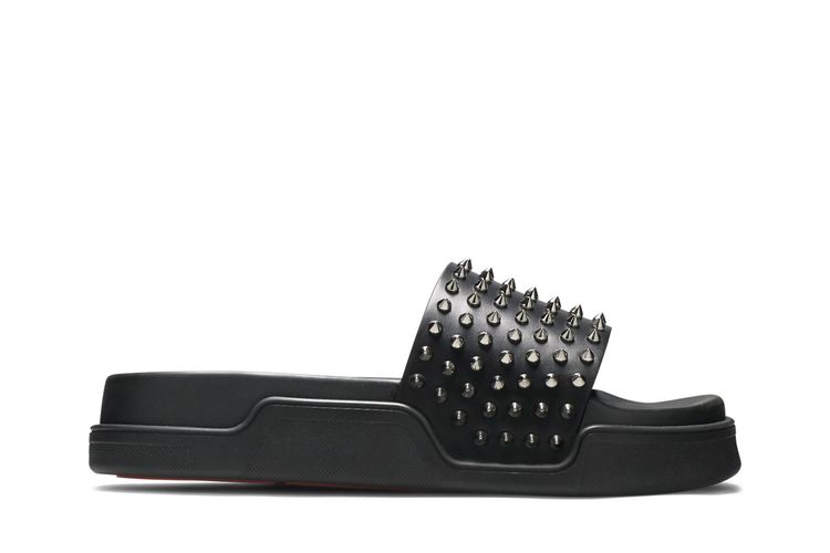 

Шлепанцы Christian Louboutin Pool Fun Slide 'Black', черный