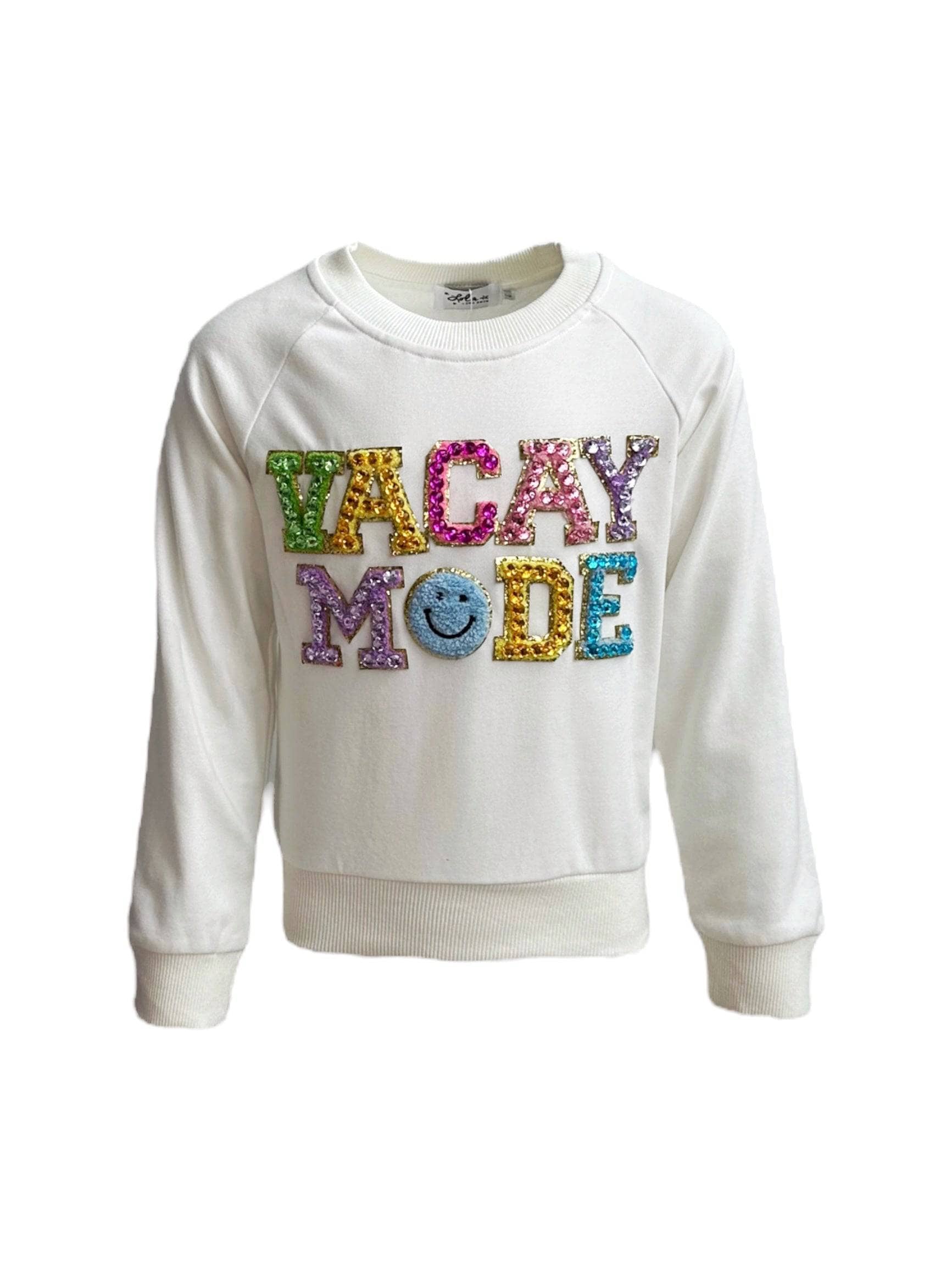 

Свитшот VACAY MODE с кристаллами Lola + The Boys, белый