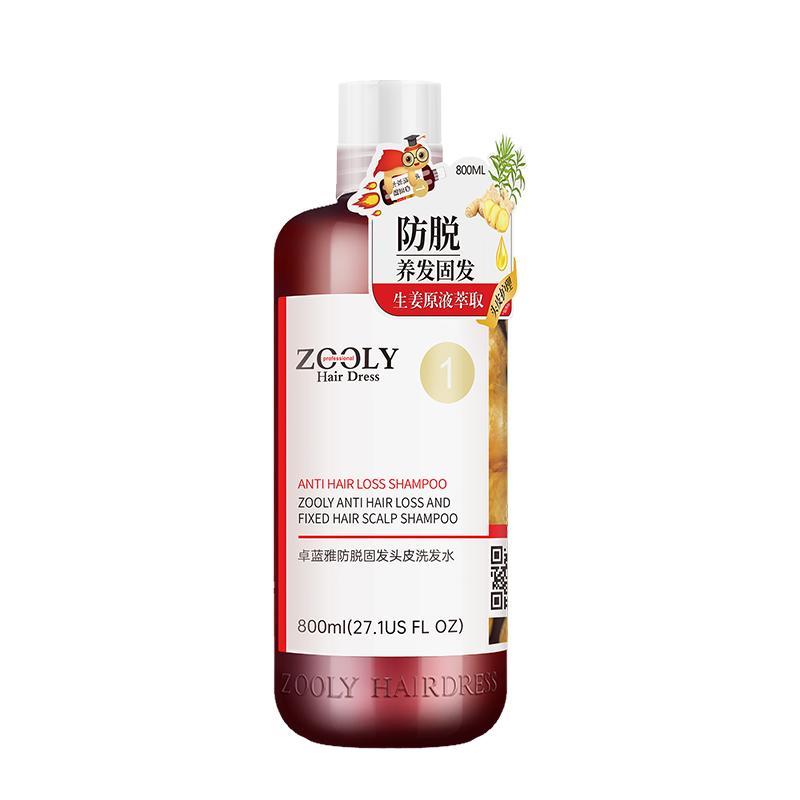 

Шампунь с имбирем для предотвращения выпадения волос, лечения перхоти, снятия зуда, увеличения объема и пышности 800мл/400мл ZOOLY