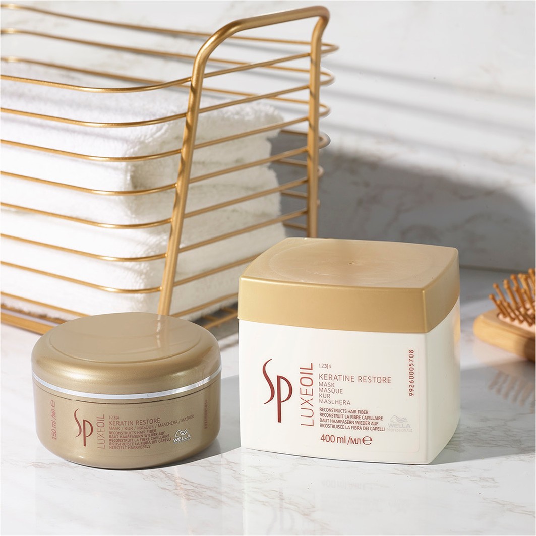 Бальзам для волос sp luxeoil keratin restore mask Wella Professionals, объем 150 мл — фото 4