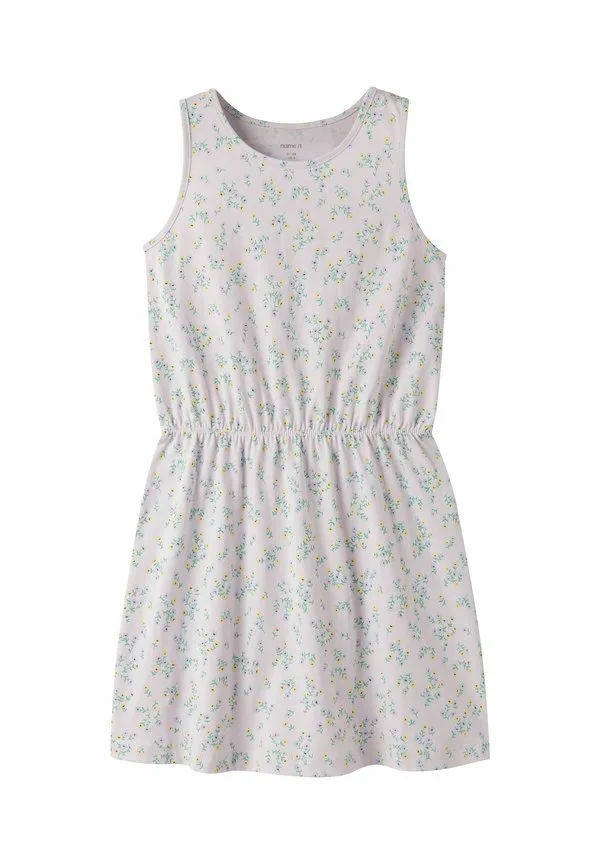 Платье из трикотажа с принтом Name It, Lavender Fog