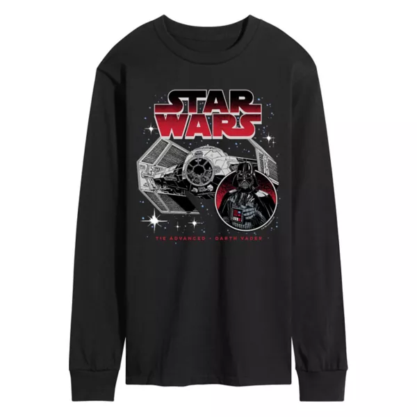 

Мужская футболка с длинным рукавом и принтом Дарта Вейдера Star Wars, черный