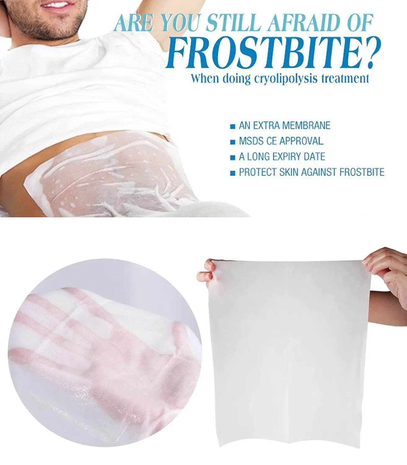 Антифризные мембраны для криолиполиза, размер M, 20 шт. Wonder Point — фото 2