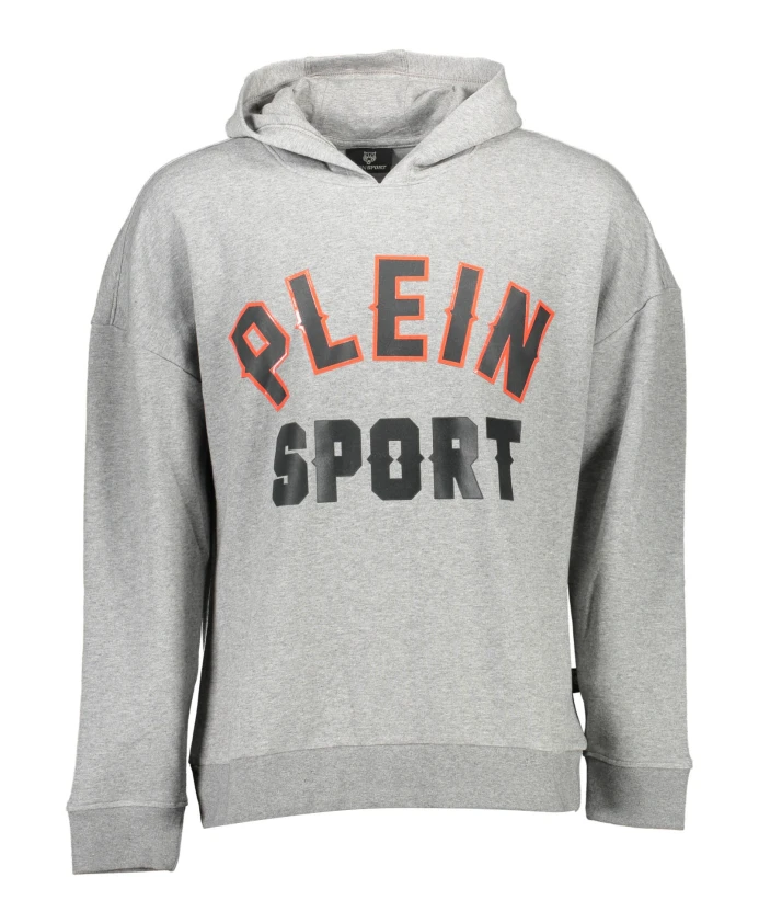 

Худи с принтом и контрастными деталями Plein Sport, серый