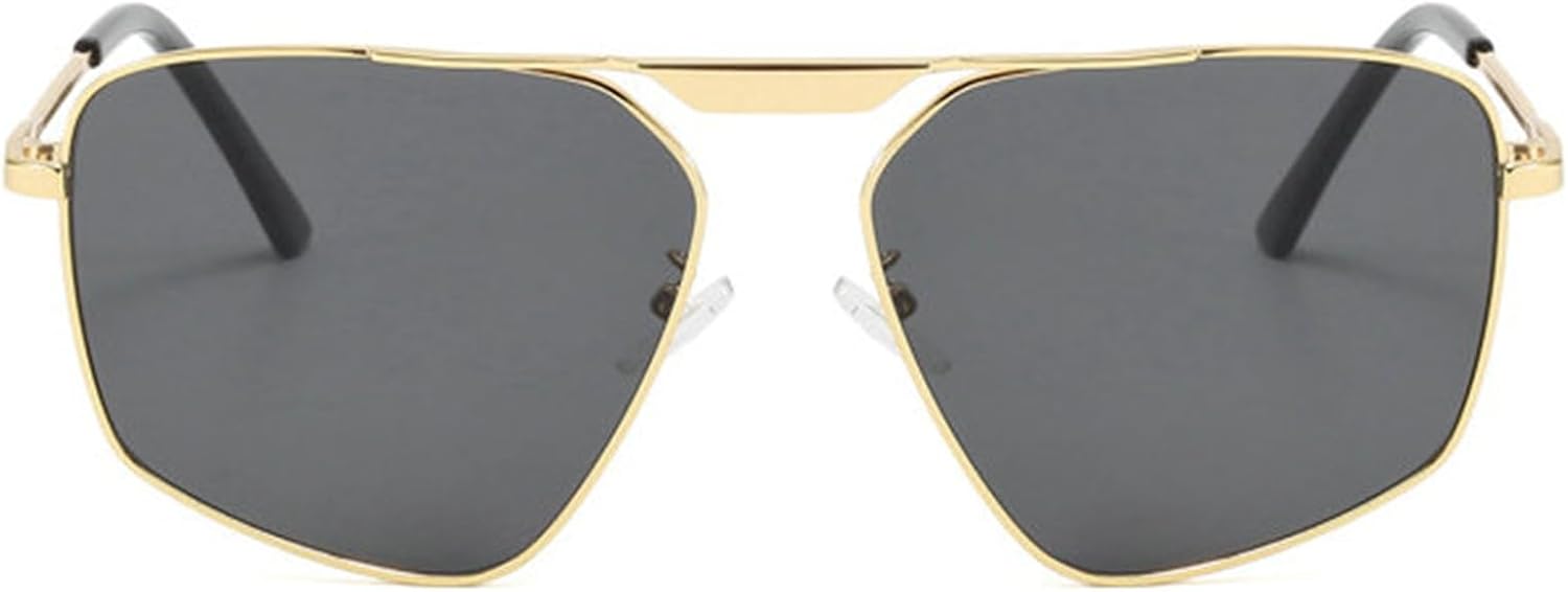 

Солнцезащитные очки Willochra Retro Metal Pilot Square, модные безободковые очки с градиентным многоугольным оправой и защитой от УФ-излучения UV400, трендовые женские солнцезащитные очки, C4