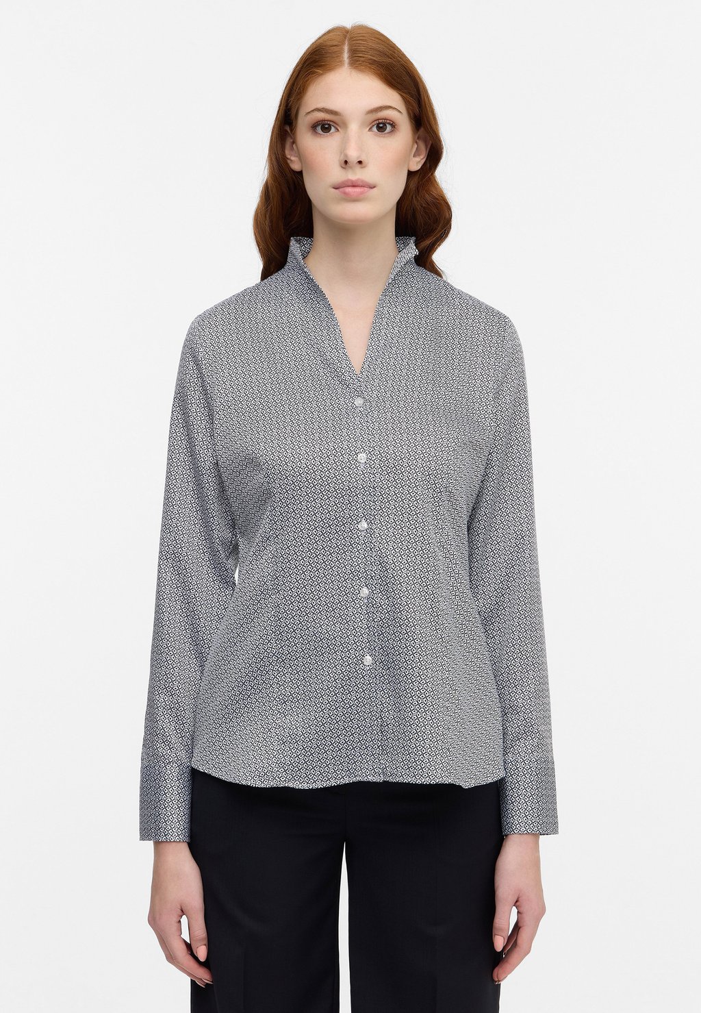 

Блузка на пуговицах PRINT REGULAR FIT Eterna, черный