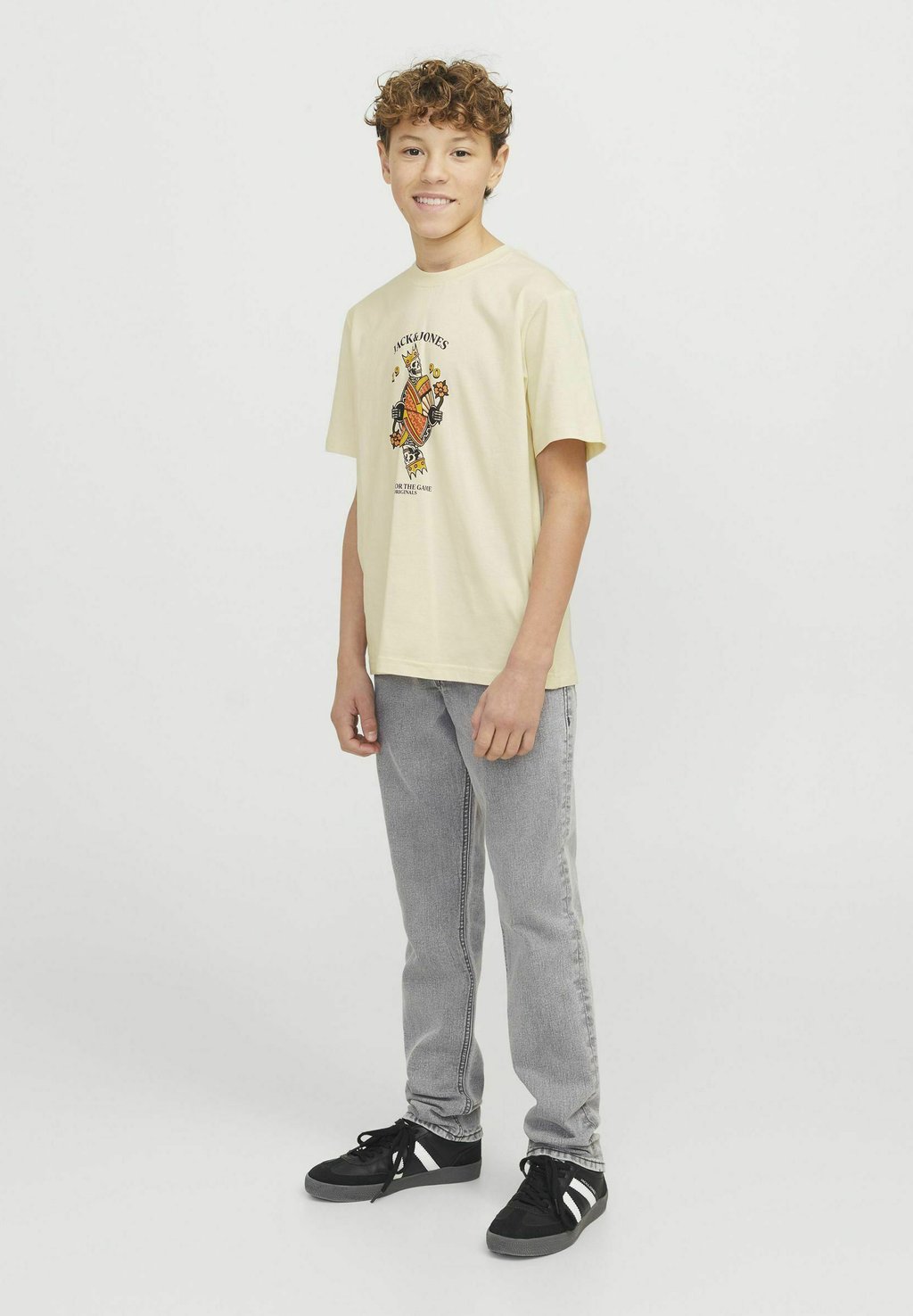 

Рубашка с принтом GEDRUCKT Jack & Jones Junior, бежевый
