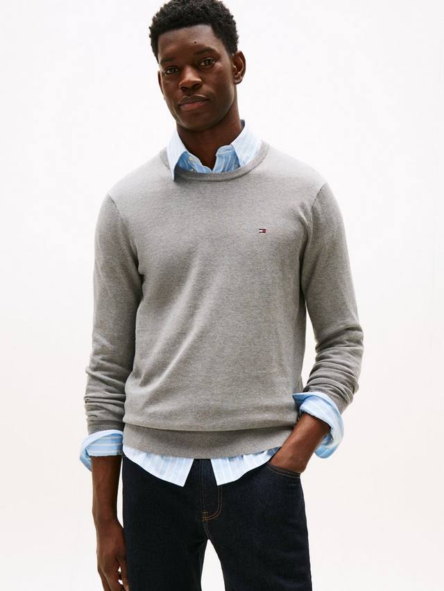 

Хлопковый базовый джемпер Tommy Hilfiger, Medium Grey Heather