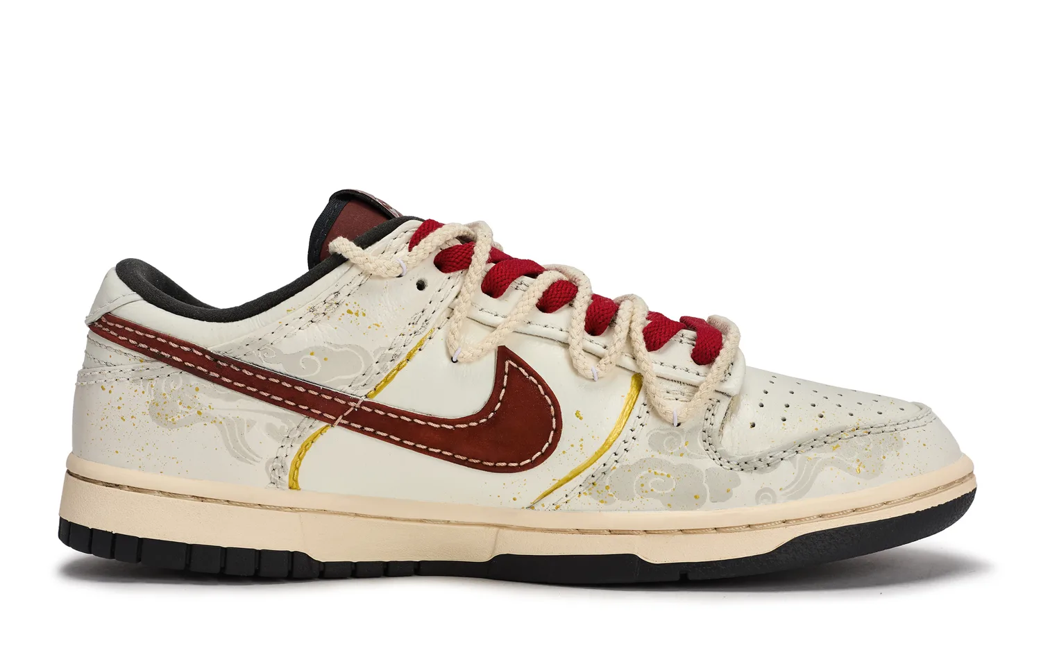 Nike Dunk 811 Manufacturing, Ma Xiaochun, Special Shoe Box Low Top Skateboard Shoes, мужские, Black Rice Red Gold — фото 4