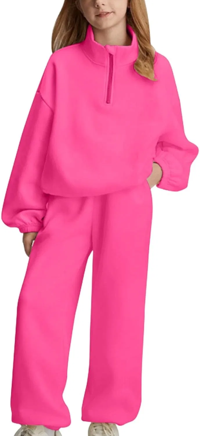 Детский спортивный костюм флисовый Generic, 2 предмета, Hot Pink
