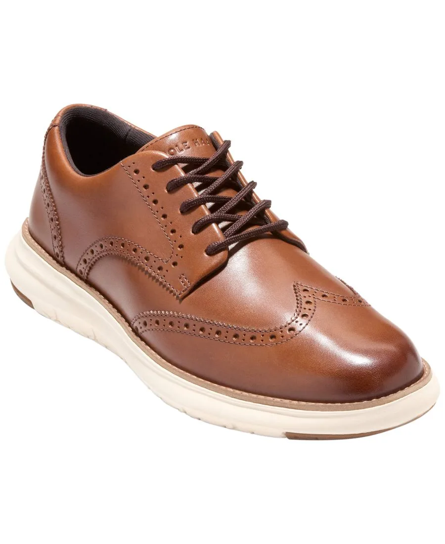 Мужские оксфордские туфли Grand Remix Wing на шнуровке Cole Haan, British Tan