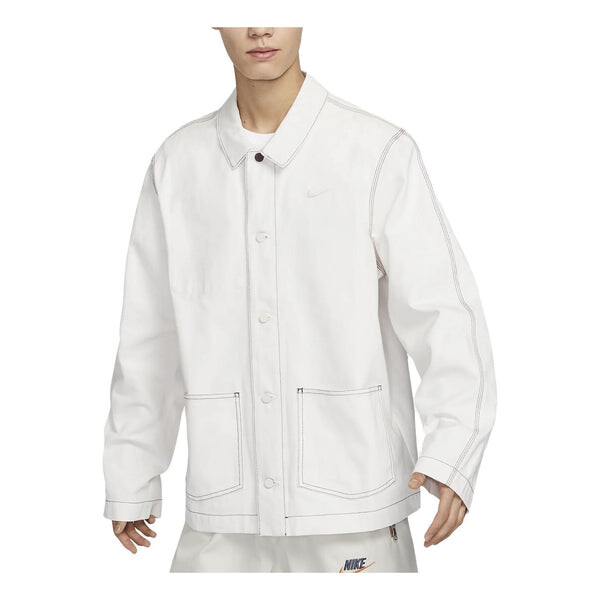 

Куртка Nike Sportswear Lapel Work Jacket 'White Grey', белый