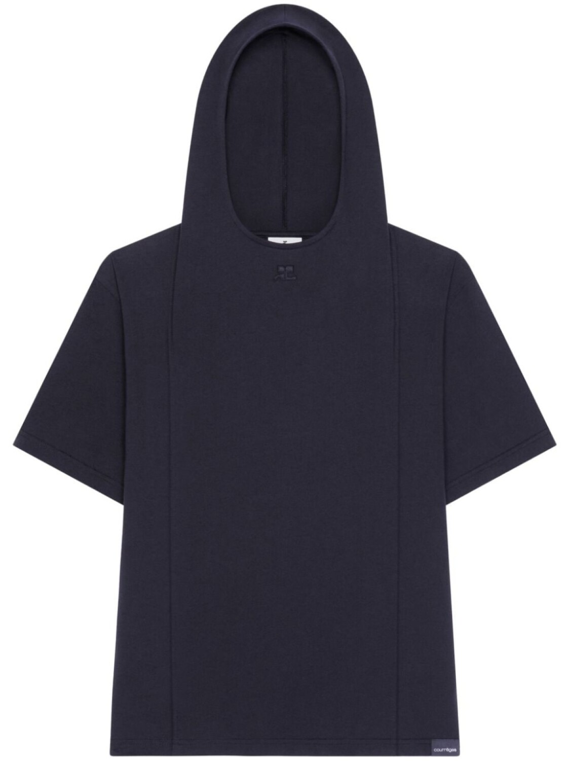 

Courrèges футболка с капюшоном, черный