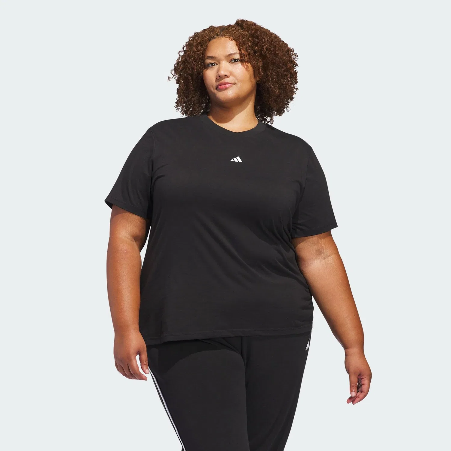 Мужская хлопковая футболка Small Logo T-Shirt Adidas, Schwarz Weiss