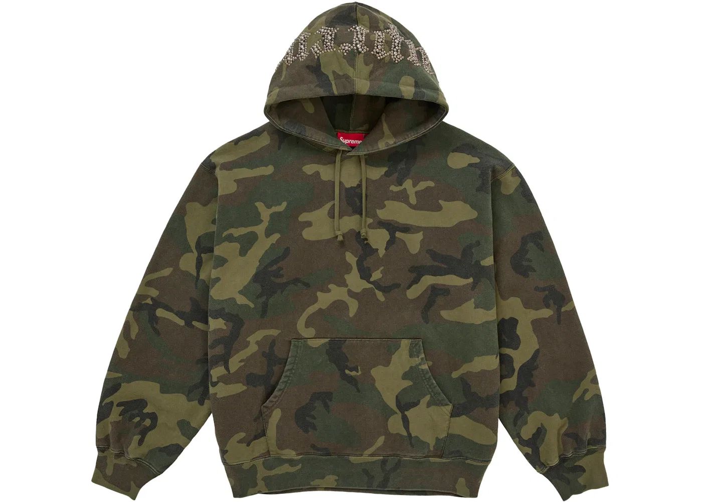 Мужской худи с принтом камуфляж Supreme, Woodland Camo