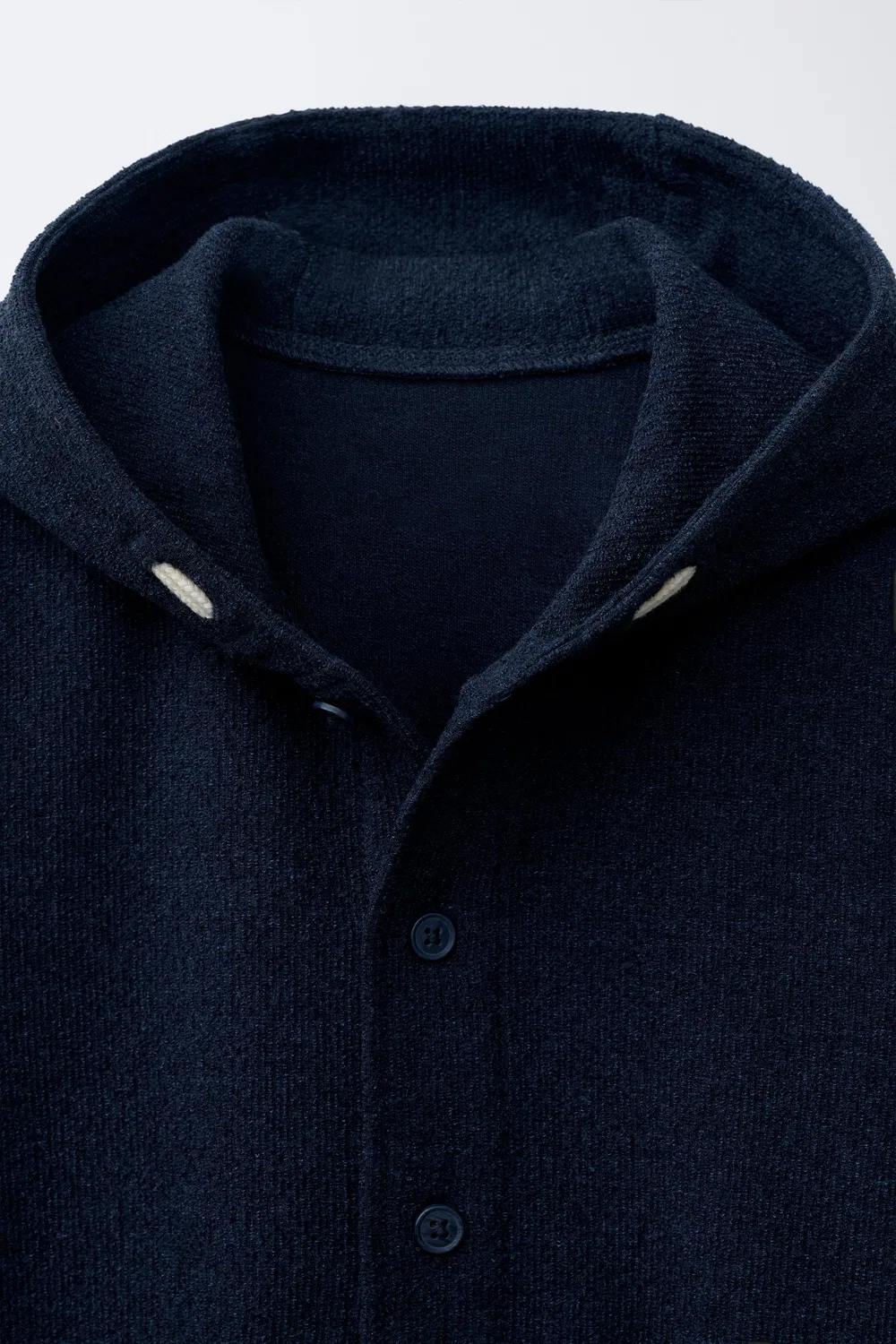 Деревенская рубашка с капюшоном ZARA, Navy Blue — фото 3