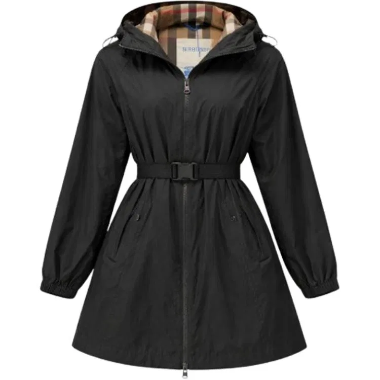 Куртка Burberry, женская, черный, повседневная