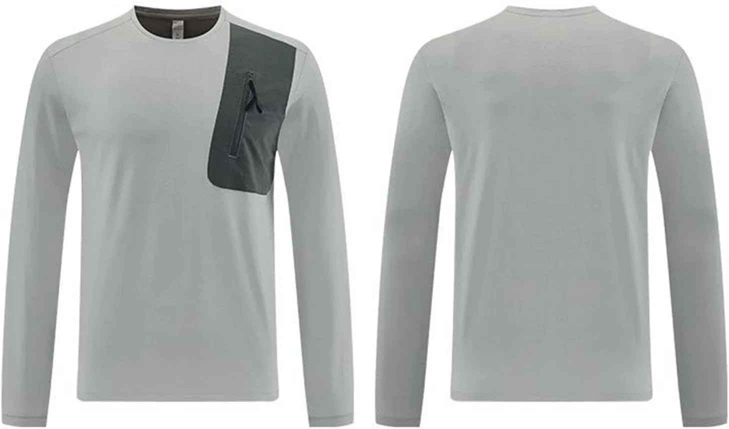 Мужская беговая футболка с карманом, Lightweight, Gray — фото 3