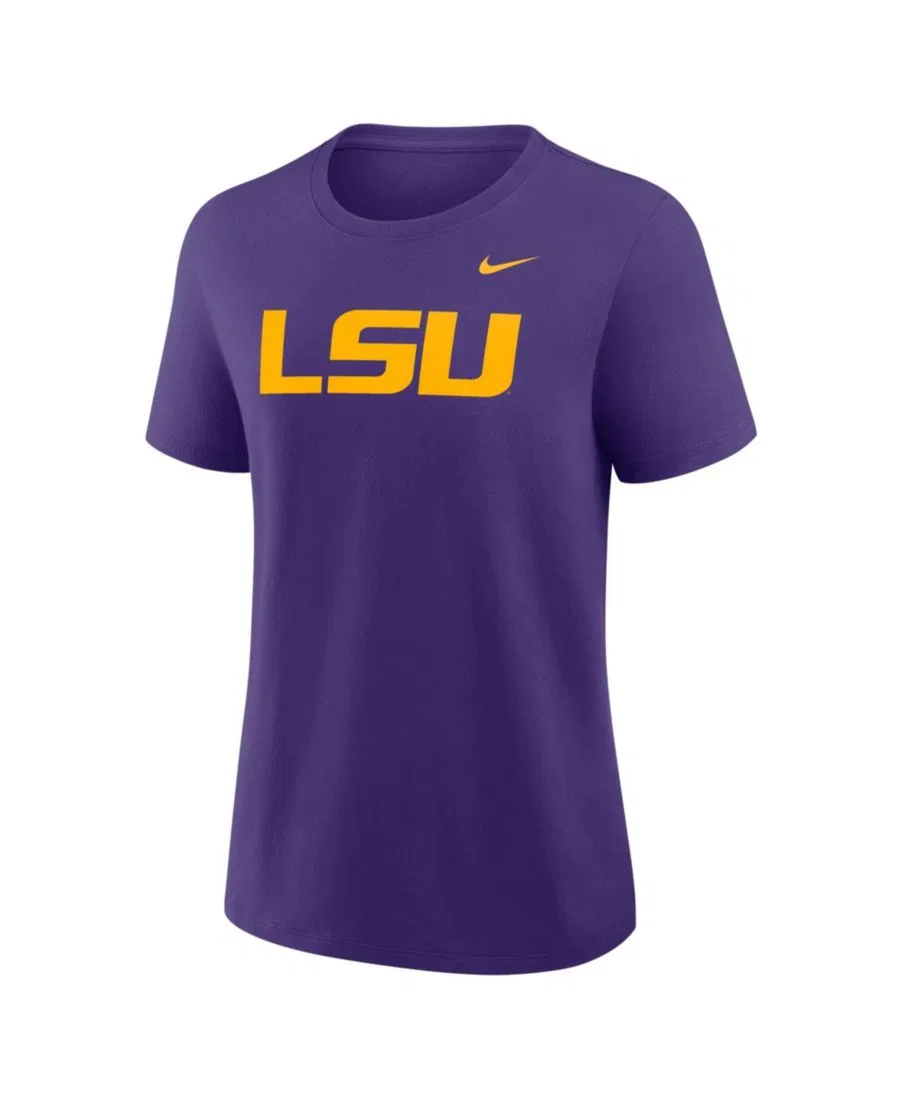 Женская фиолетовая футболка с основным логотипом команды LSU Tigers Nike, Purple — фото 2