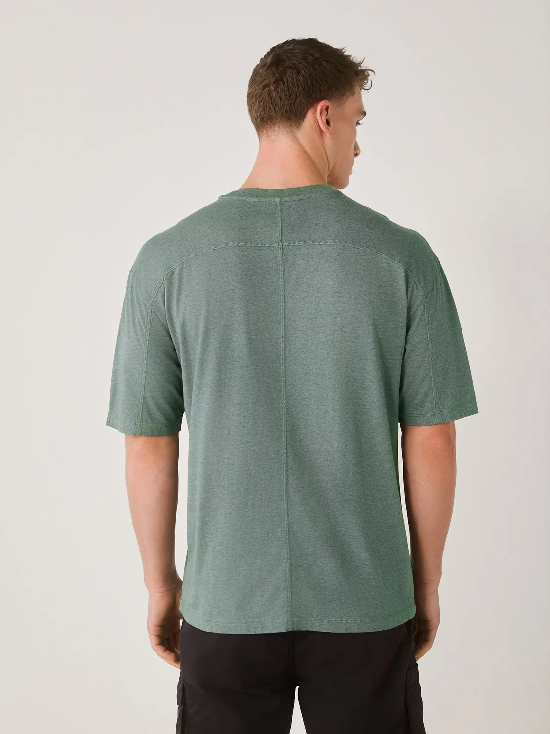 Футболка Relaxed Fit Lightweight Garment Dyed Next, зеленый меланж — фото 3