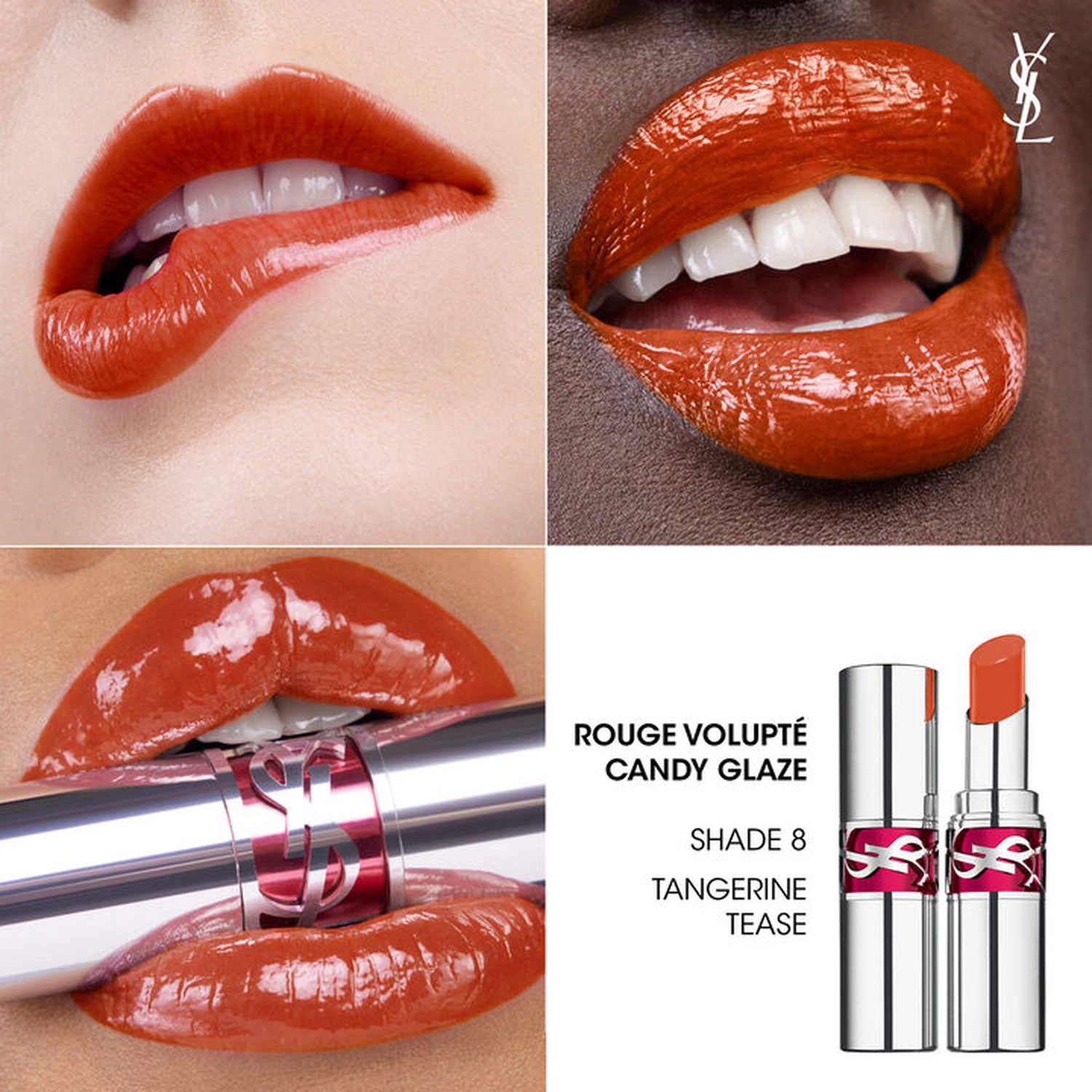 Блеск для губ Yves Saint Laurent Loveshine Candy Glaze, 8 - Chilli Delight, 3,2 г — фото 2