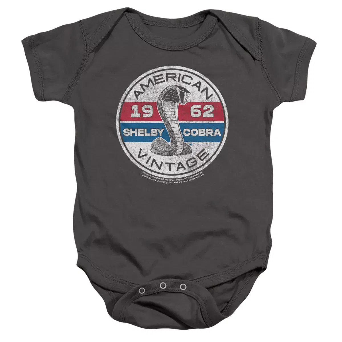 Детское боди с коротким рукавом Shelby Charcoal