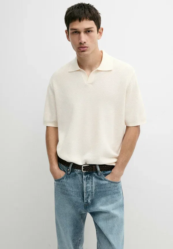 Футболка поло хлопок Massimo Dutti бежевый