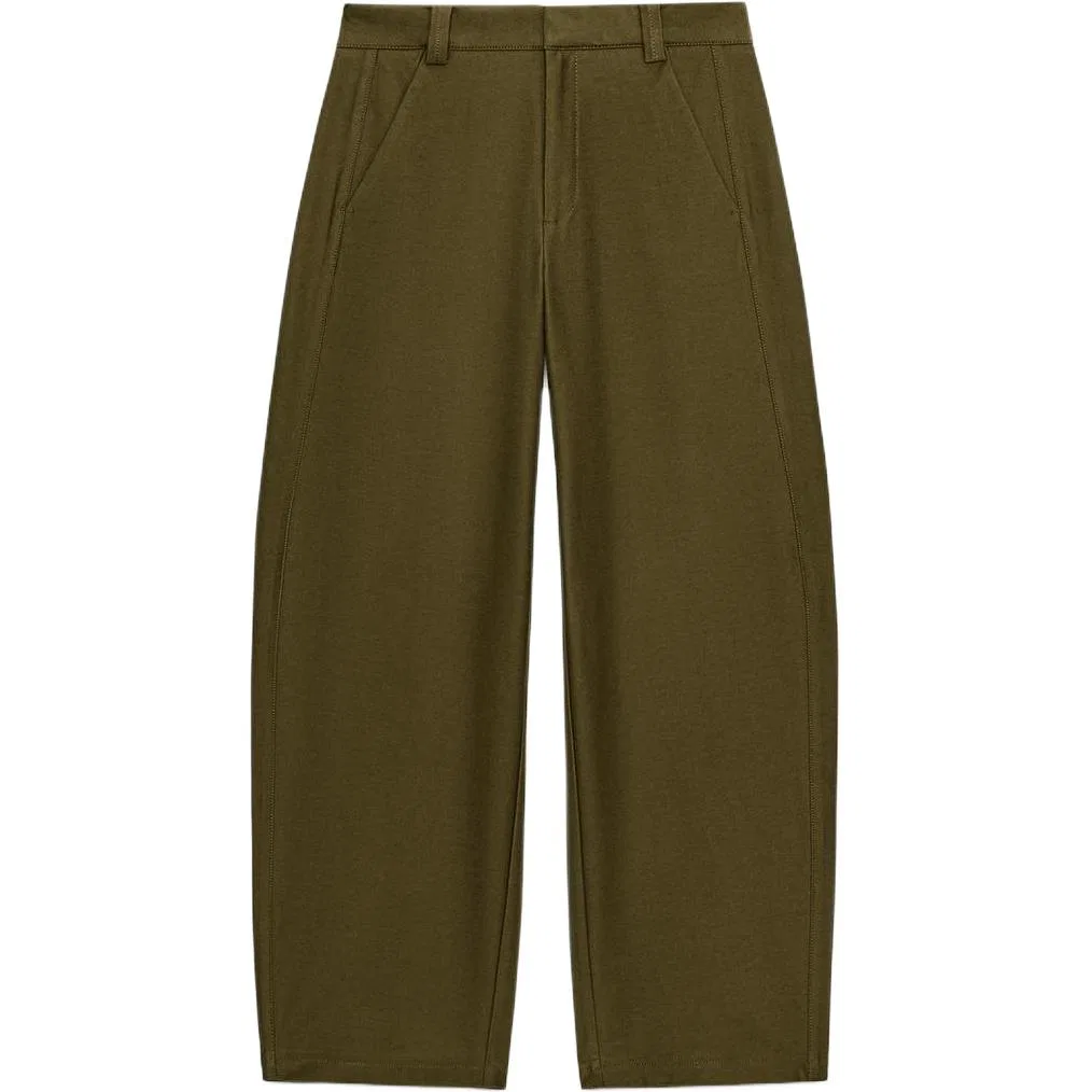 Женские брюки повседневные темно-хаки ZARA, Dark Khaki