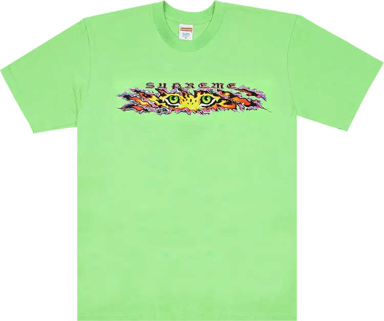 

Футболка Supreme Eyes Tee 'Lime', зеленый