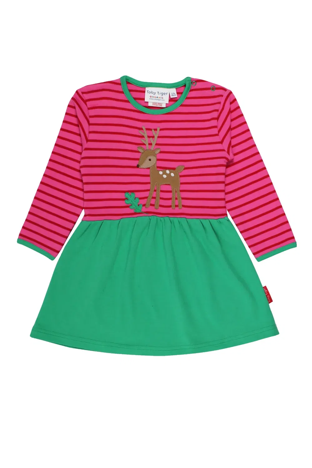 Детское платье с аппликацией Fawn Toby Tiger, Pink