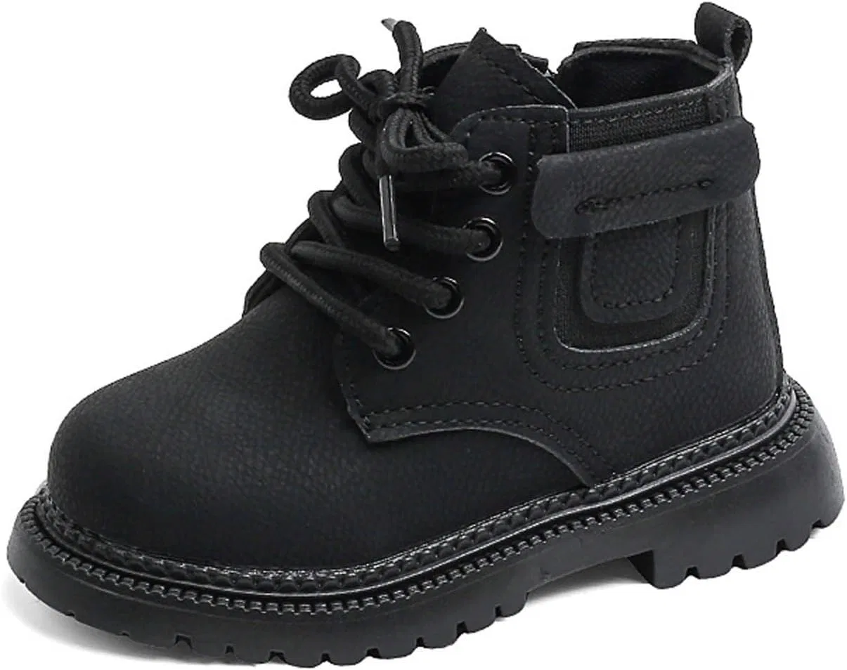 Детские зимние ботинки для девочек с принтом SHOPESSA, Black — фото 4